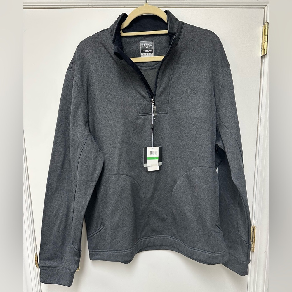 Men's Gray Quarter-Zip Sweater